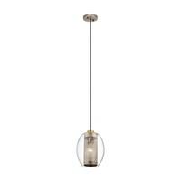 HäNgeleuchte Pendelleuchte Rund Ø 21,6 Cm Schmal Metall Glas E27 KüChe Esstisch