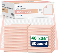 Extra Large Bed Pads 40x36 Inches Disposable Adult 30 Count Leakproof Soft