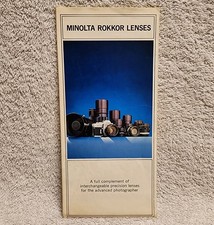 Minolta Rokkor Lenses Vintage 1980s Original Sales Brochure Photography Camera