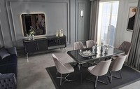 Komplette Esszimmer MöBel Designer Sideboard Luxus Esstisch 4X StüHle