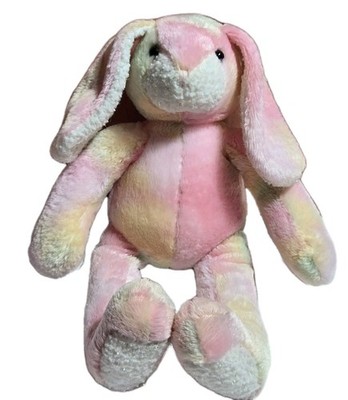 VINTAGE Commonwealth Easter Bunny Plush Stuffed Rabbit Sparkly Sherbet 13'' 1999