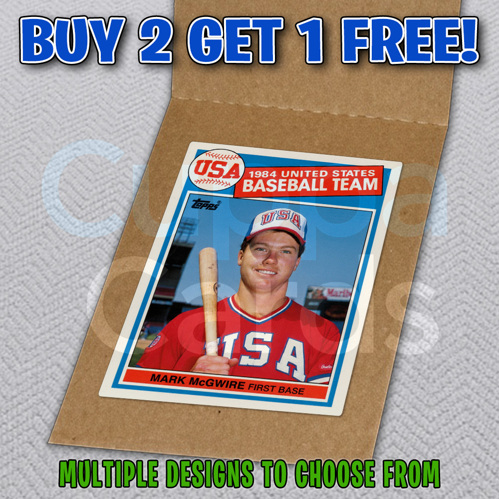 MARK McGWIRE Baseball Rookie Trading Card ● Vending Machine Stickers