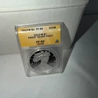 2012-W American Silver Eagle Proof PF69 DCAM ANACS 1 oz .999 Fine Silver