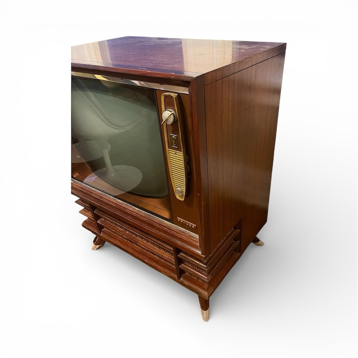 Philco TV Vintage 1958 Miss America Swivel Television Mid Century