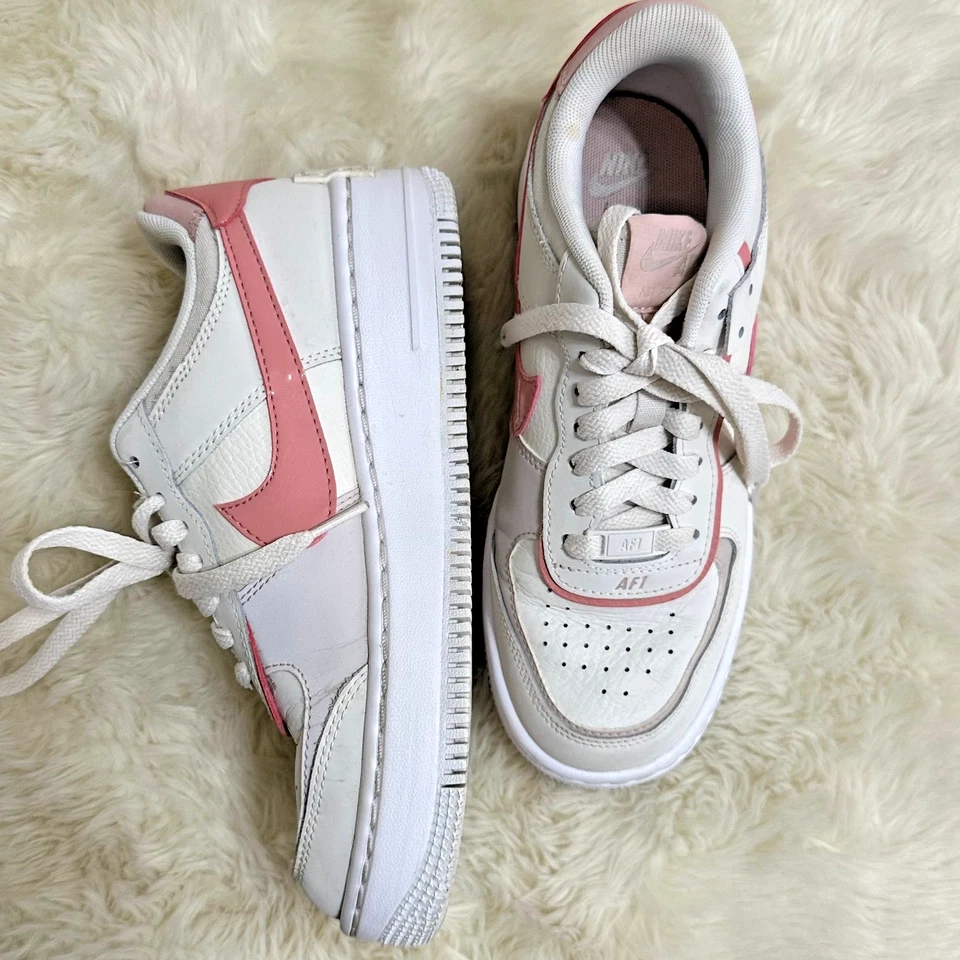 Nike Air Force 1 Tenis Mujer Talla 7 Sombra Phantom Blanco Rosa Clásico Deportivo Foto 4 de 4