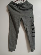 Nike Air Jordan sweat pants gray youth size Large logo down leg