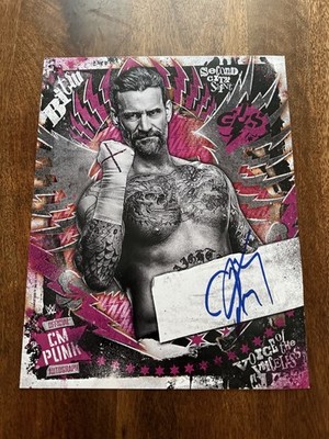 CMパンク 直筆サイン入フォト　2025WWE日本公演公式グッズ　CM PUNK WWE CM Punk Official Autographed Event Promo Poster (11x14) In