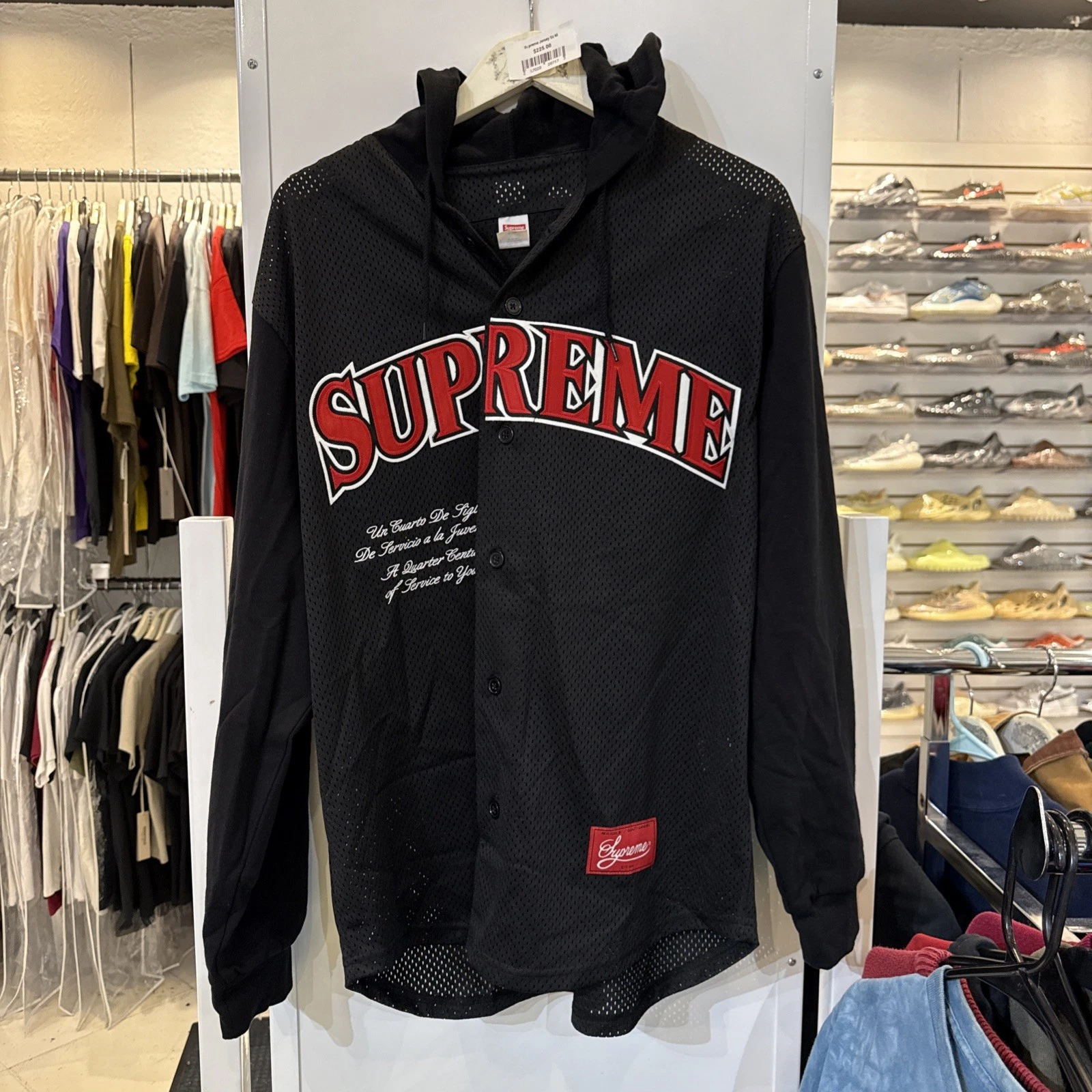 Maillot de baseball Supreme SS20 maille à capuche L/S taille M