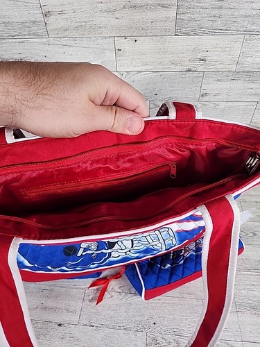 New York Giants NFL Mujeres Acolchado Conjunto de 3 Bolsas Cartera sin asas Cartera Bolso de Fútbol - Imagen 3 de 9