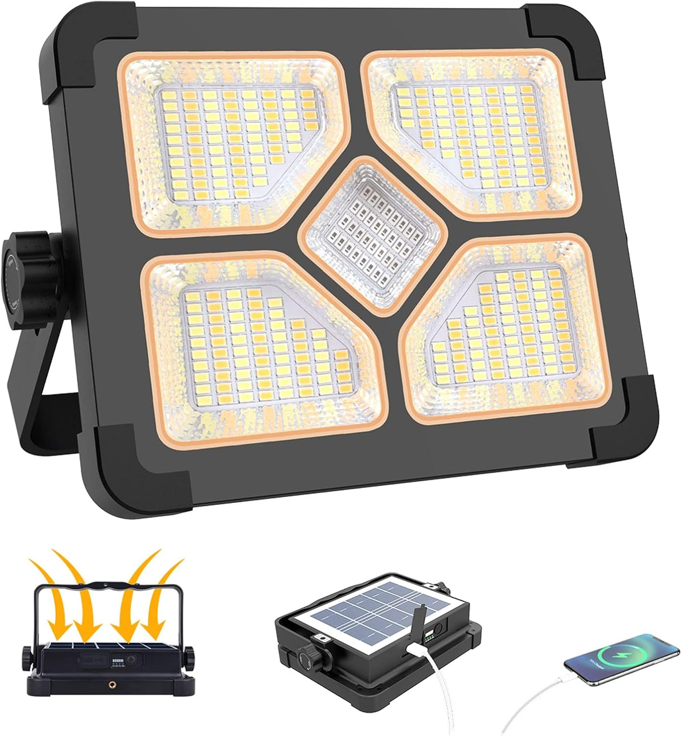 OFFERTA Faro LED 150W Ricaricabile: Faretto Portatile Cantiere IP66