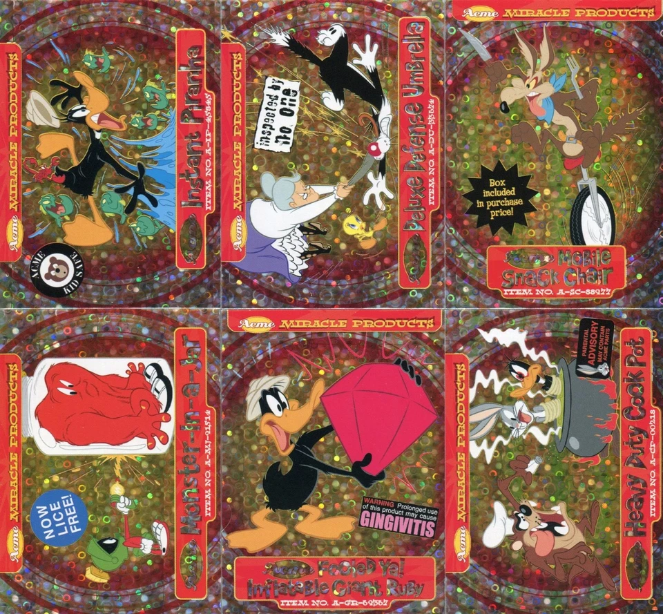 Looney Tunes Back In Action 电影 ACME Miracle Products Chase 卡套装 A-1 A-6 — 第 2/4 张图片