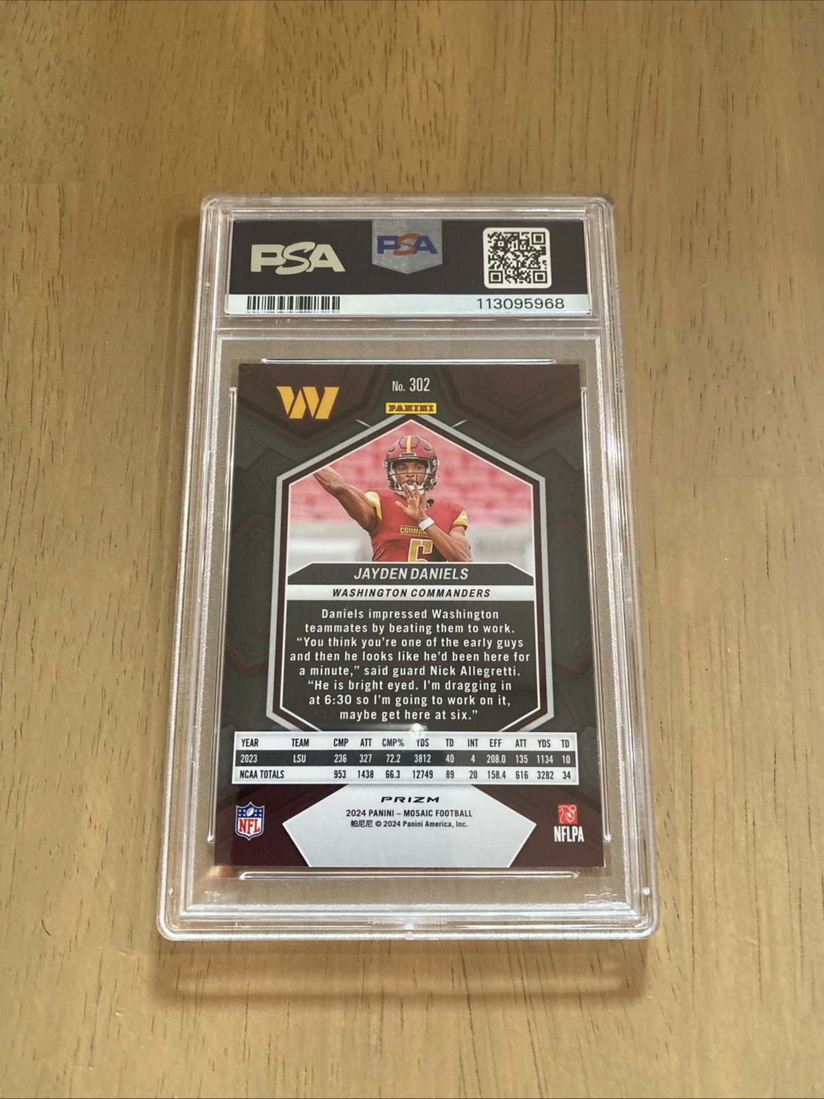 2024 Mosaic Jayden Daniels Red PSA 9! Rookie RC Washington Commanders! 🔥 view 2