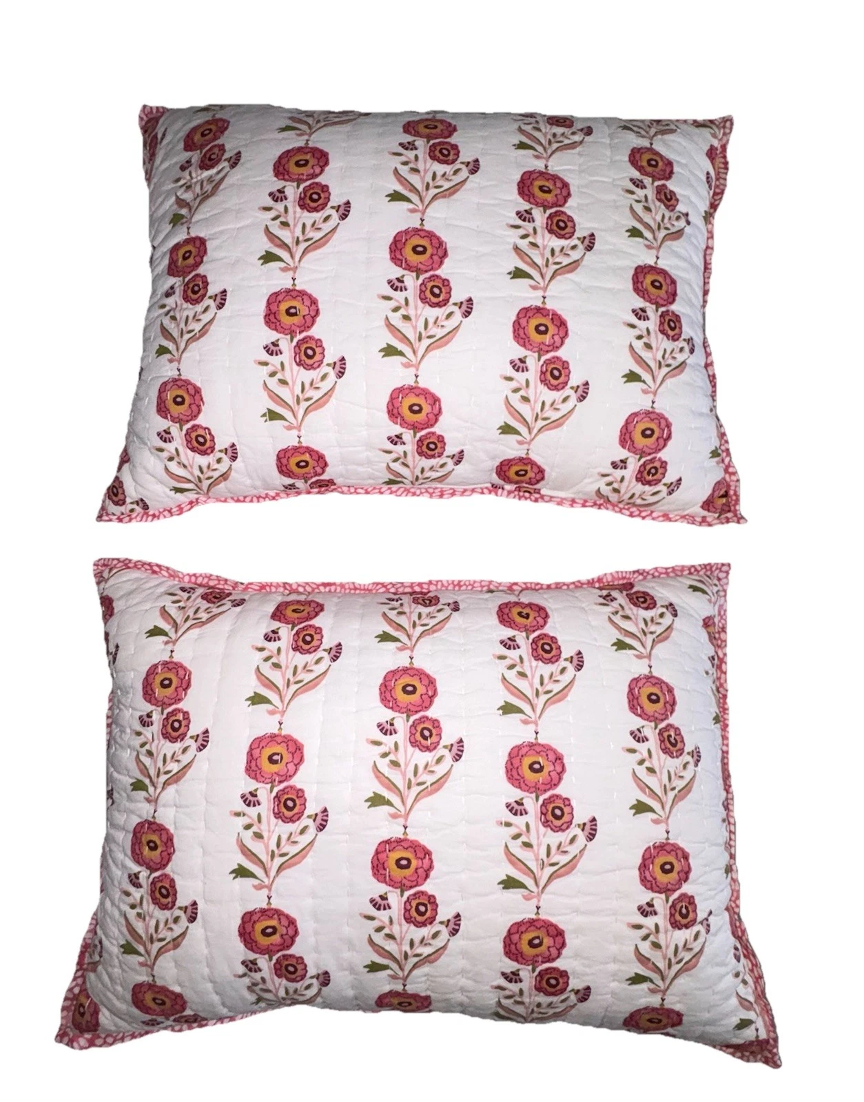 Threshold Sunflower Floral Cotton Voile Pillows Set Of 2 Floral Design 20"x14"