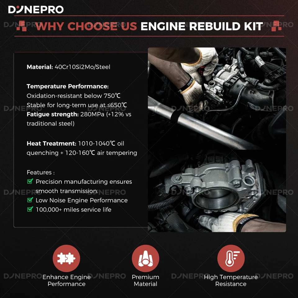 2.4L Camshaft Head Gaskets Bolts Kit Lifter Rocker Arm Fit 09-11 Saturn Sky Vue - Image 3 of 4