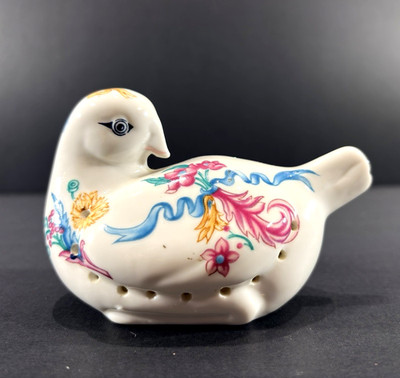Vintage Elizabeth Arden Palais de Versailles Porcelain Floral Dove Bird Pomander