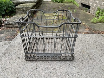 Vintage 1960's Golden Guernsey Coop Metal Milk Dairy Heavy Duty Crate 13''
