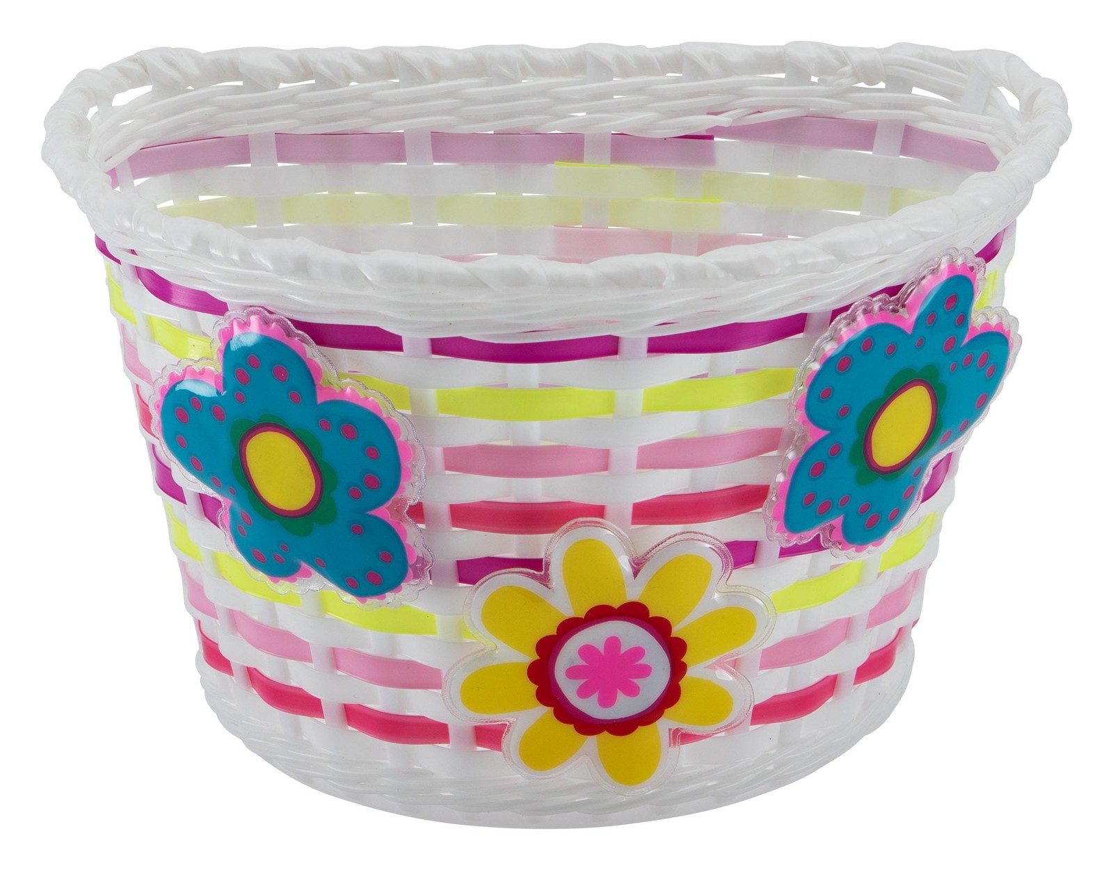 Schwinn Kid's Bicycle Basket with LED Flowers, Pink