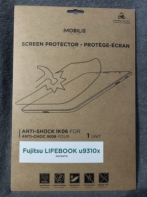 Mobilis Screen Protector Fujitsu Lifebook U9310X Matt Anti-Shock IK06 Neu
