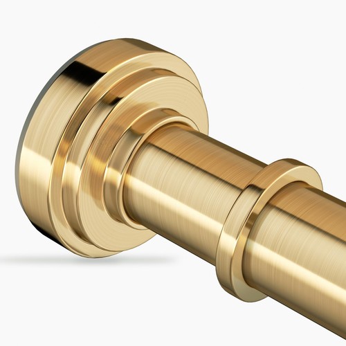 Gold Tension Shower Curtain Rod 36-84 Inch(3-7ft) Never Rust No Drilling Non ...