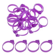 20Pcs Pastry Bag Ties, Silicone Reusable Piping Bag Ties for Cookies, Purple