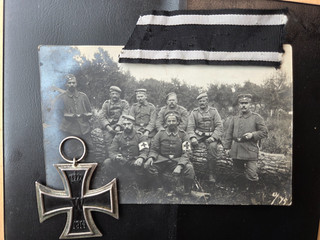 Orig German Iron Cross 2nd Class EK2 WW1 marker ribbon photo EK2