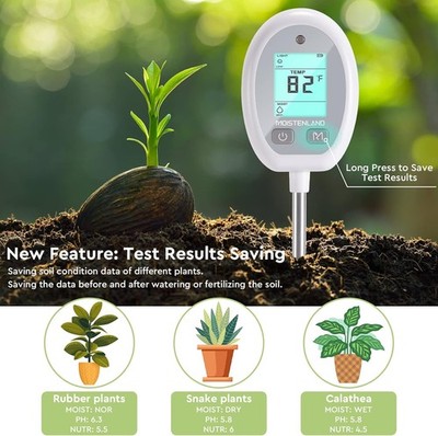 5-in-1 Soil Moisture Meter Digital PH Meter/Light/Moisture/Temperature/Nutrient