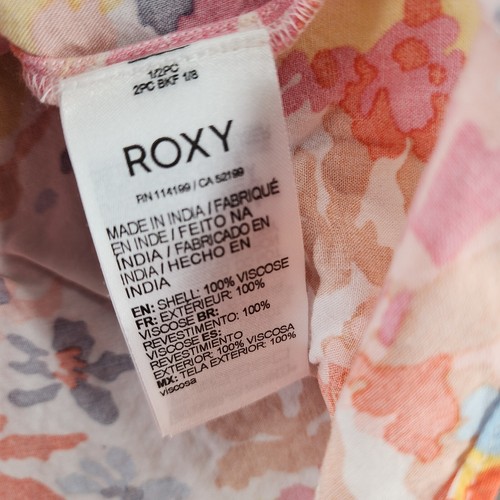 ROXY Romper Womens Medium Off Shoulder Pink Floral - Picture 5 of 6