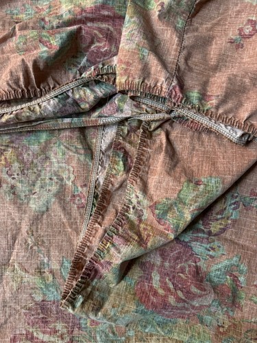RARE Ralph Lauren MAURA *QUEEN FITTED Sheet Shabby Pink Chic FLOWERS Floral READ - Picture 5 of 16