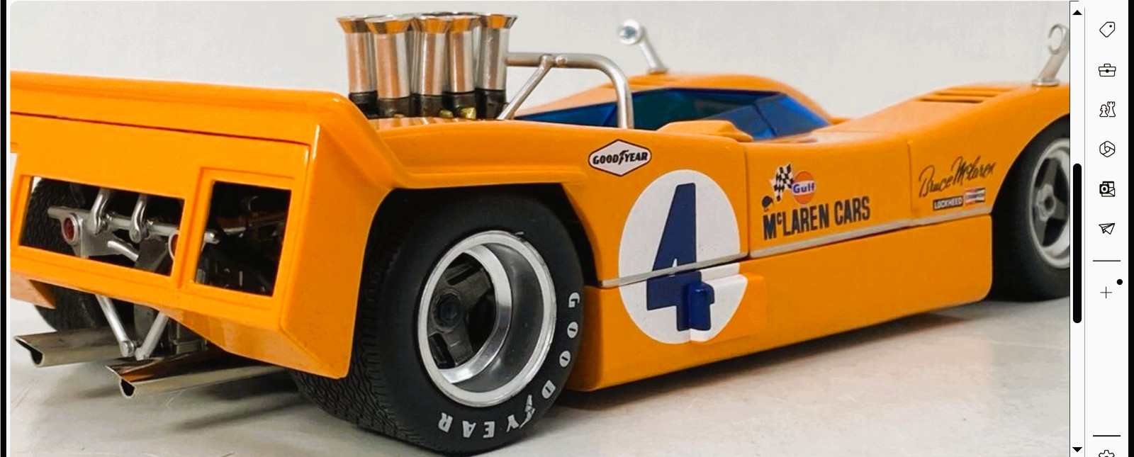 Mclaren w/Chevrolet 55Chevy57 Corvette V8 Engine1:18SCALE1966MODEL1957 1963 1967