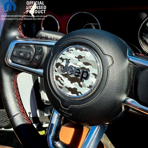 Calcomanía adhesiva de vinilo camuflaje escala de grises círculo volante Jeep Wrangler Gladiator - Imagen 5 de 8