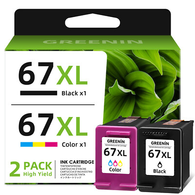 67XL Ink Cartridges for HP Ink 67 XL Deskjet 2752e 2755e 2800e 4152e 4155e 4100e
