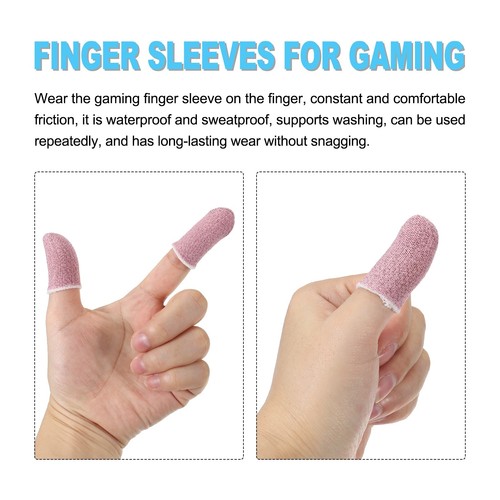 Mobile Jeux Doigt Manche Doigt Pouce Manche Rose/Blanc pour Mobile Paquet de 30 - Photo 4 sur 6