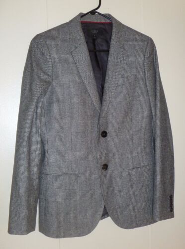 Good condition HILTON dark gray check business suit AB5 100% wool