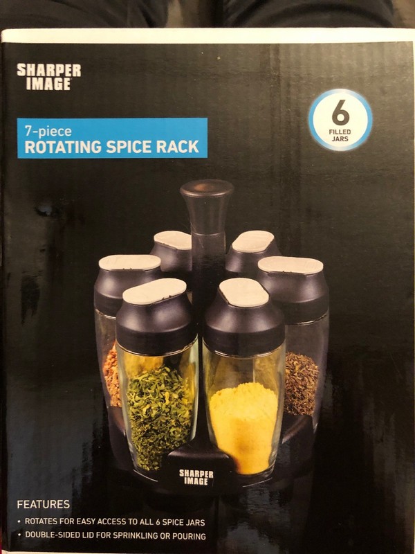 Sharper Image 7-Piece Rotating Spice Rack Brand New
