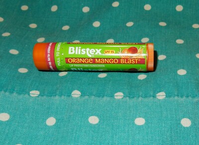 NEW BLISTEX SPF 15 ORANGE MANGO BLAST 