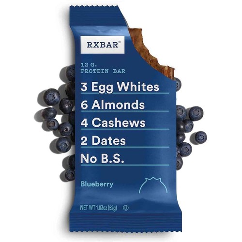 RXBAR Protein Bars, Protein Snack, Snack Bars, Blueberry, 22Oz Box (12 Bars) - Picture 3 of 10