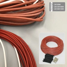 12K Infared Underfloor Heating Cable Carbon Fiber Floor Wire Warm 220V 33 Ohm