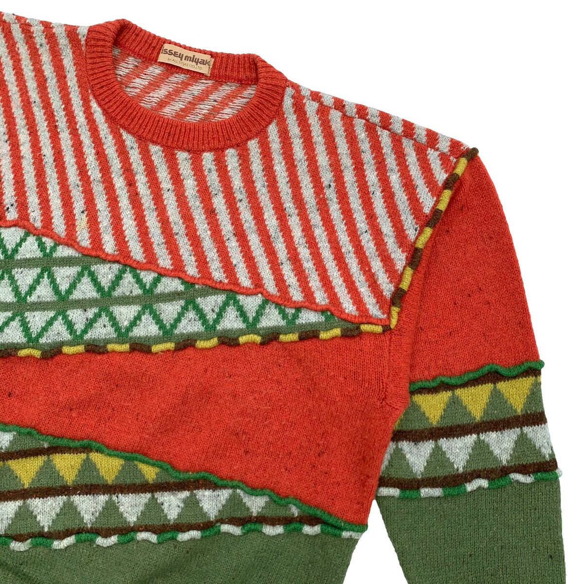 Issey Miyake 1980's Geometric Knit Sweater Vintage Mens | eBay Issey Miyake 1980's Geometric Knit Sweater Vintage Mens | eBay