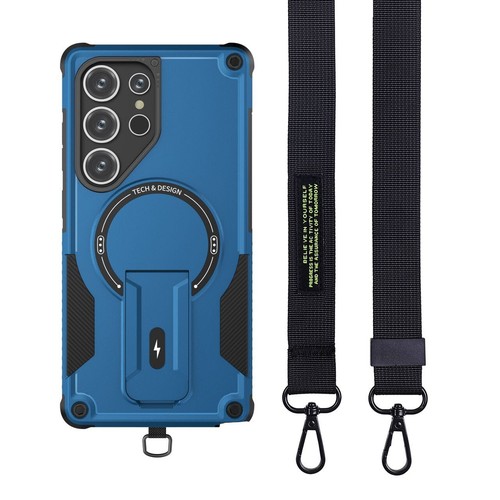 For Samsung Galaxy S25 S24 A35 A26 A25 Magnetic Stand Shockproof Case W/ Lanyard - 第 20/30 張圖片