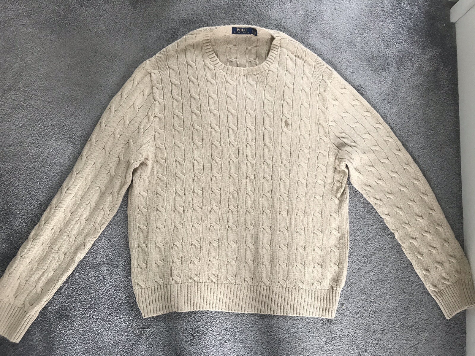 Men’s Polo Ralph Lauren Cable Knit Jumper Size X Large Men’s Polo Ralph Lauren Cable Knit Jumper Size X Large