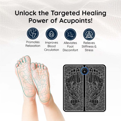 EMS Electric Foot Massager Acupoints Massage Foot Mat Circulation Stimulator US - Picture 9 of 22