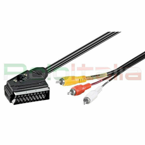 Cavo Audio Scart A Jack 3.5 Mm Maschio - 5 Metri, Schermato, Per Collegare TV E Hi-Fi