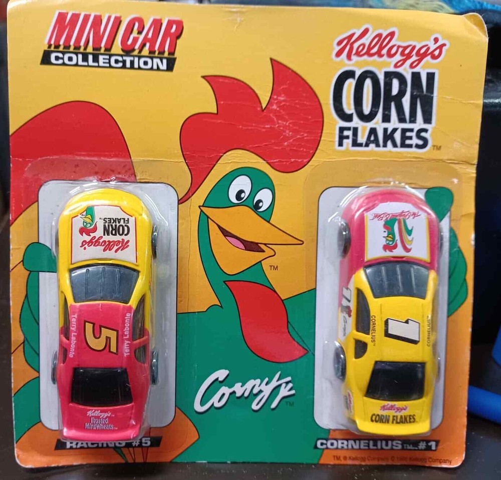 Kellogs Corn Flakes Mini Car Collection NASCAR # 5 & # 1 Chev.1-PKG & 2 PKG