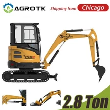 AGT Mini Excavator 2.8 Ton Digger Tracked Crawler Hydraulic B&S Engine EPA