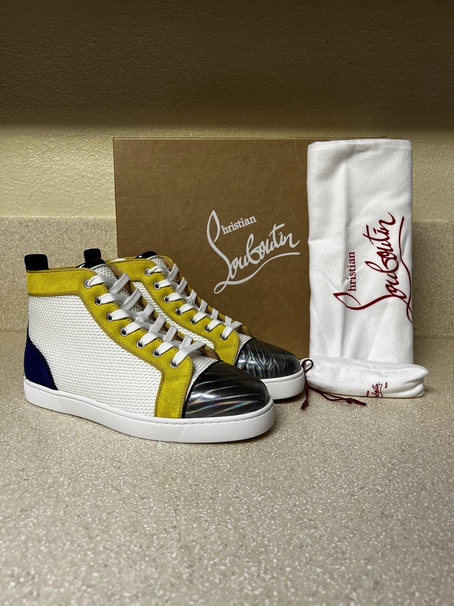 Christian Louboutin Louis Orlato High Top Sneaker White Yellow