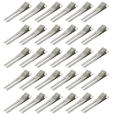 30 Pcs Hairdressing Double Prong Curl Clips 1.8" Curl Setting Section Hair 