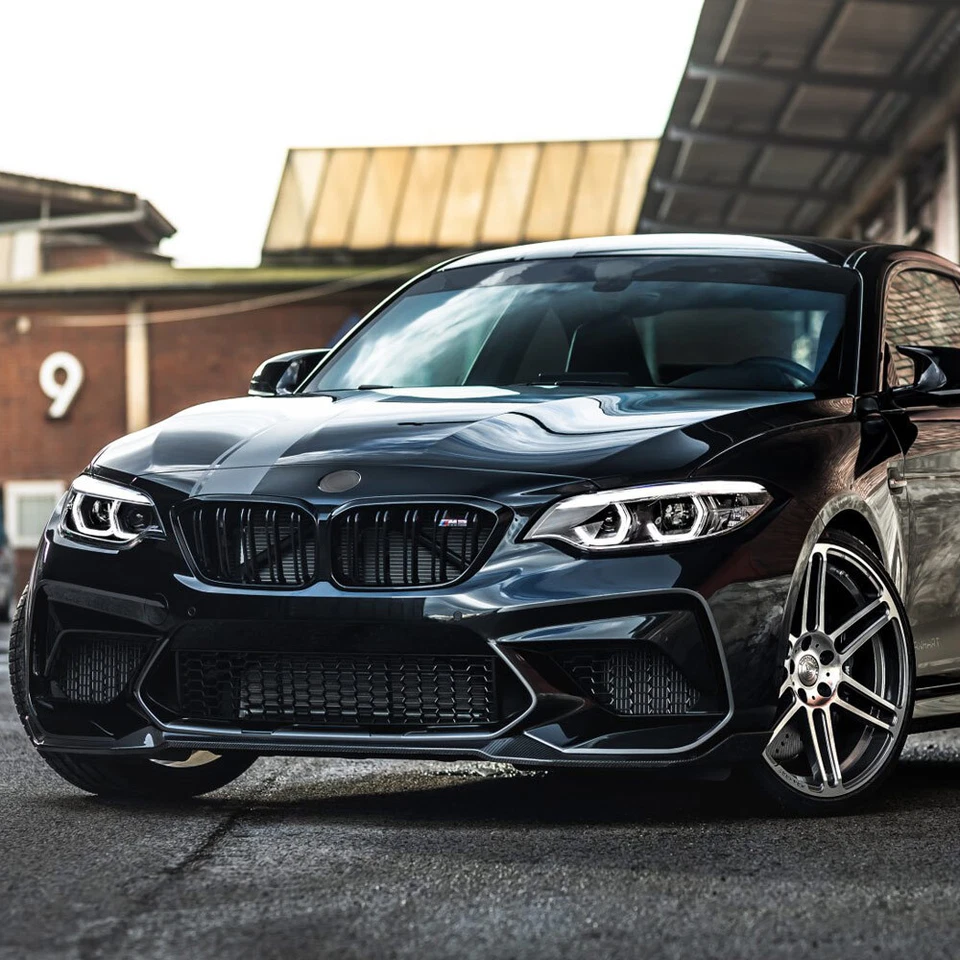 Satin Silver Rally Racing Stripes Vinyl Graphic Decals For BMW 2 Series M2 M240i — 第 3/4 张图片