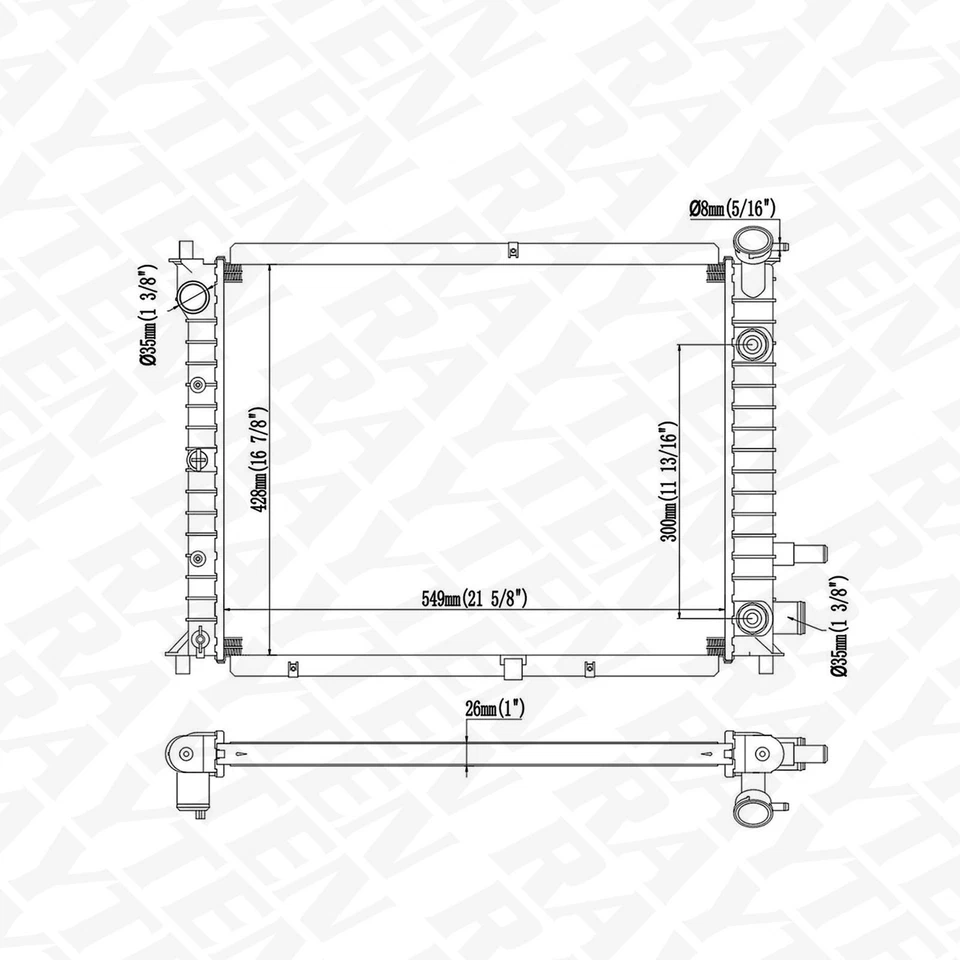 CU2140 Radiator for Ford Escort 1998 1999 2000 2001 2002 2003 2.0L AT - Изображение 2 из 2