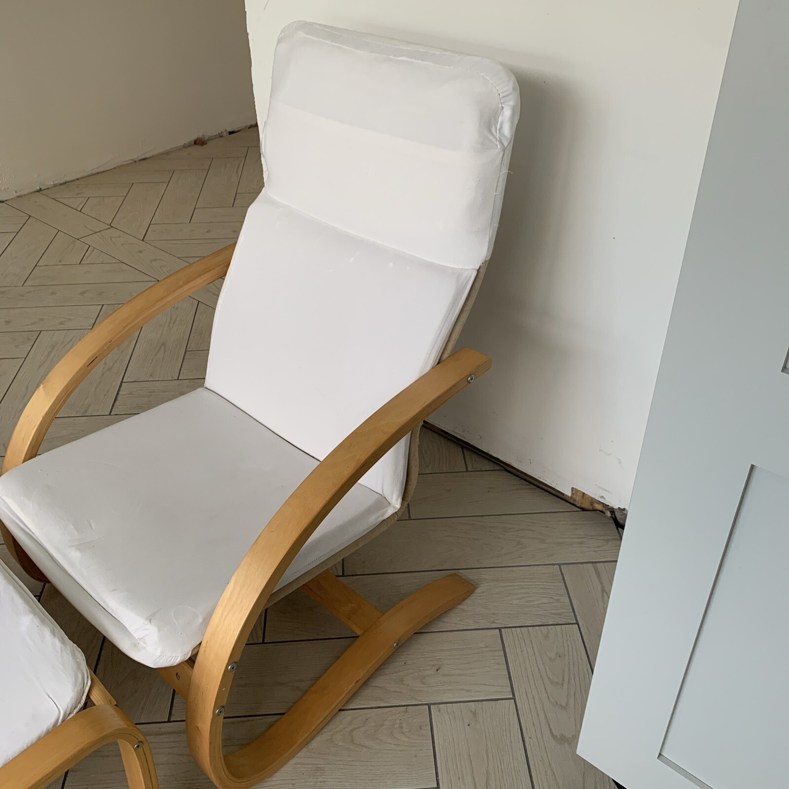 Classic Ikea Pello Poang Nursing Armchair & footstool Bentwood Beech