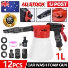 1L High Pressure Car Wash Foam Gun Washer Jet Lance Pipe Cannon Spray Bottle Kit